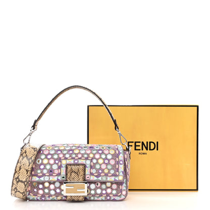Fendi Elaphe Mirror Specchietti Embroidered Re-Edition Baguette Multicolor 11 of 11
