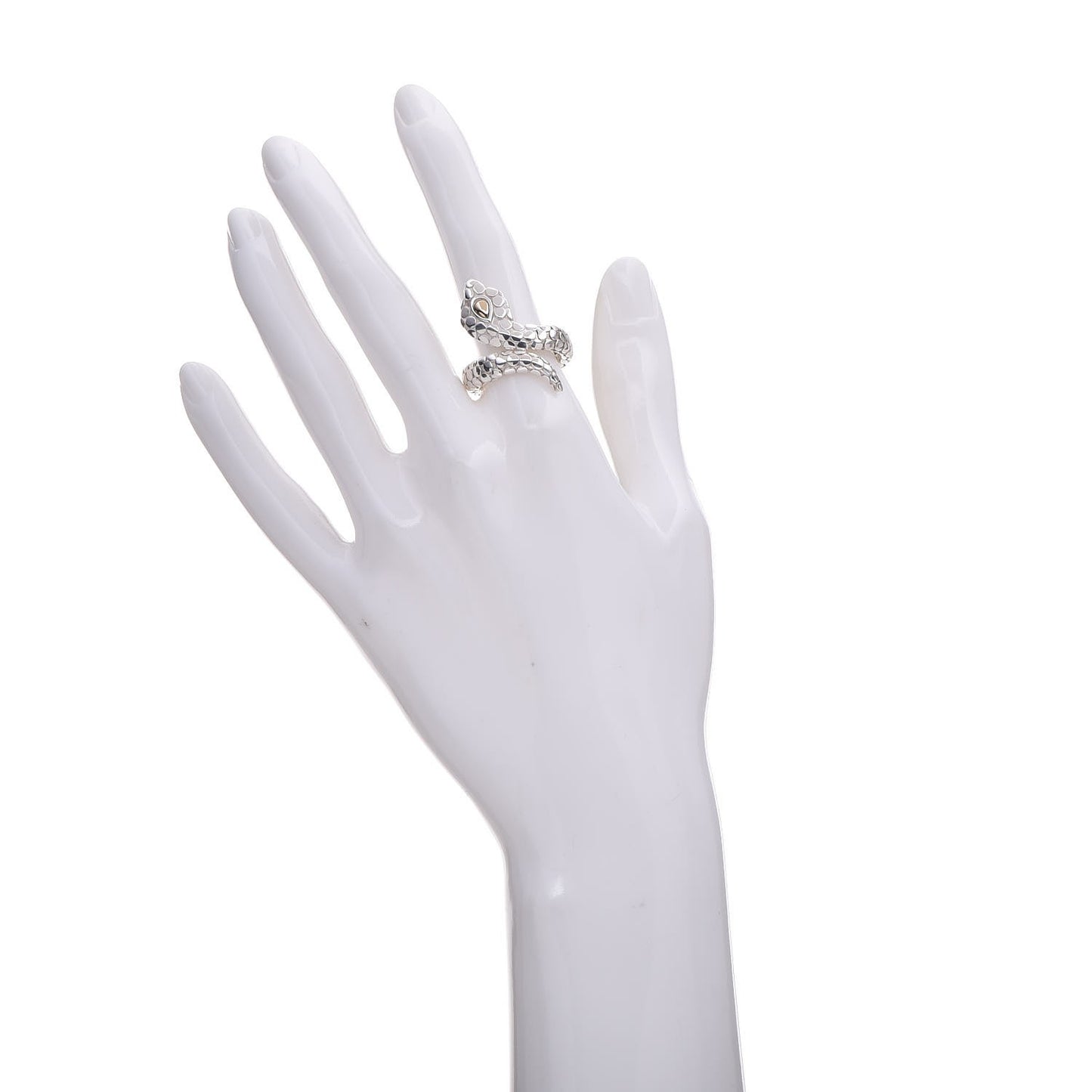 Sterling Silver 18K Yellow Gold Cobra Coil Ring 54 7