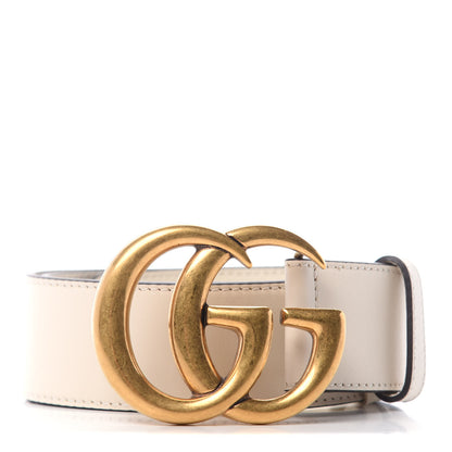 Gucci Calfskin Double G 40mm Belt 70 28 Mystic White 1 of 6