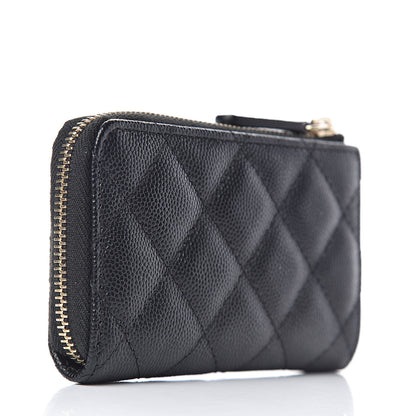 Chanel Caviar Quilted Key Holder Case Black 3 of 8