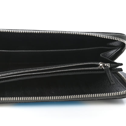 Fendi Vitello Elite Monster Eyes Zip Around Wallet Asfalto Multicolor 5 of 7