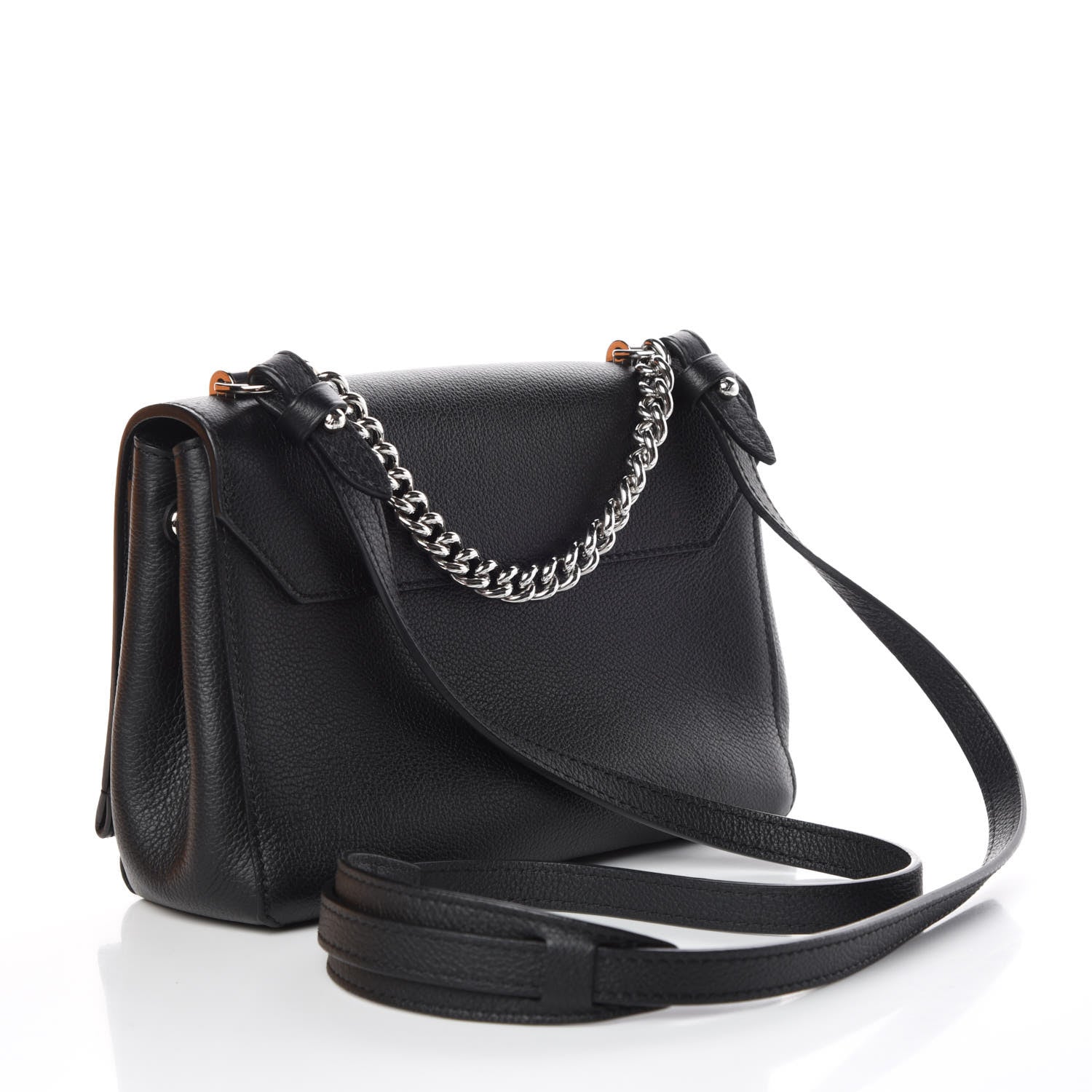 Louis Vuitton Calfskin Lockme II Chain Bag BB Black 3 of 14
