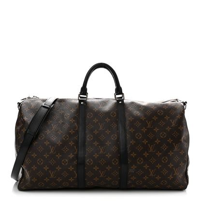 Louis Vuitton Monogram Macassar Keepall Bandouliere 55 1 of 10