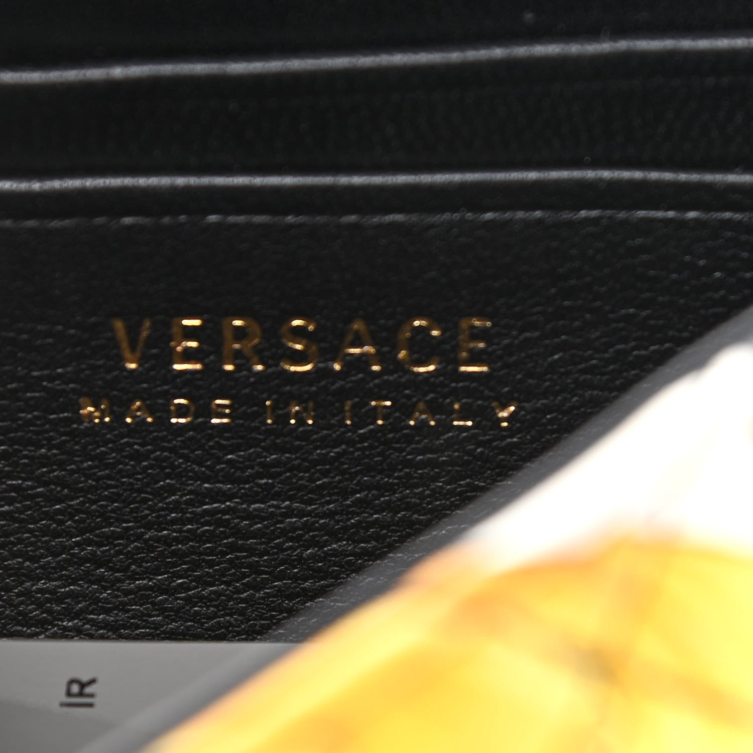 Versace Nappa Baroque Print Quilted Trapuntata Tribute Wallet Chain Crossbody Gold Black 6 of 10