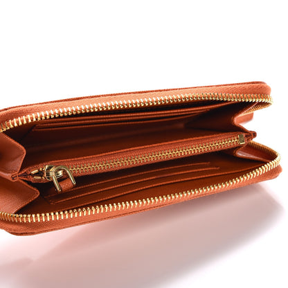 Prada Saffiano Metal Zip Around Wallet Papaya 5 of 16