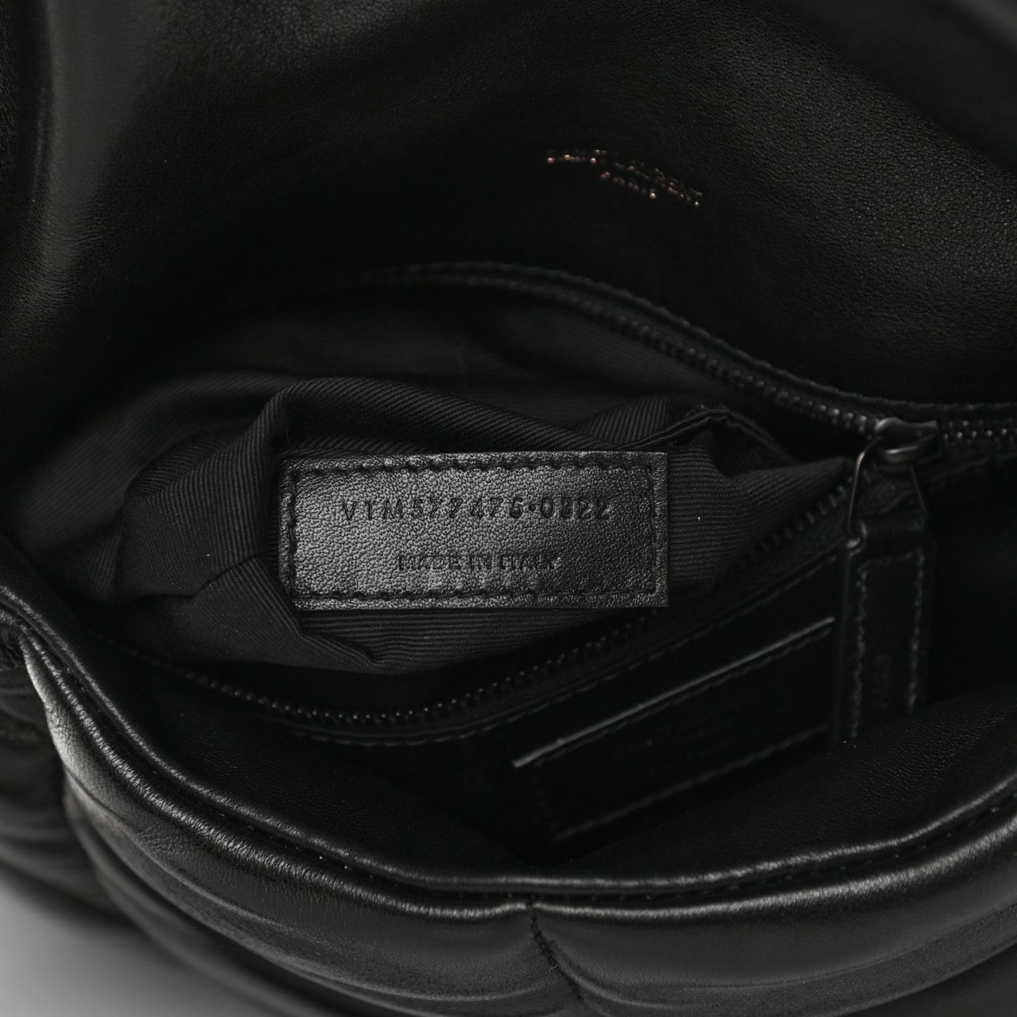 Lambskin Quilted Medium Loulou Puffer Monogram Chain Satchel Black
