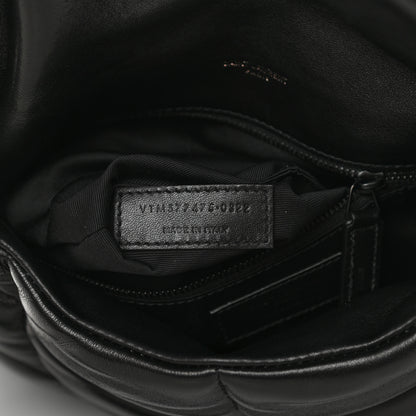 Saint Laurent Lambskin Quilted Medium Loulou Puffer Monogram Chain Satchel Black 6 of 9