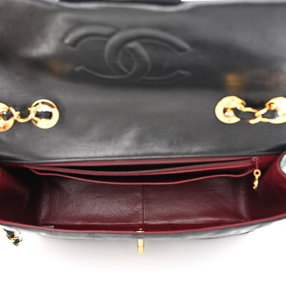Chanel Lambskin Quilted XL Jumbo Single Flap Black 5 of 14