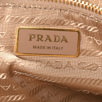 Prada Glossy Calfskin Triangle Extra Large Bonnie Shoulder Bag Cameo 6 of 9