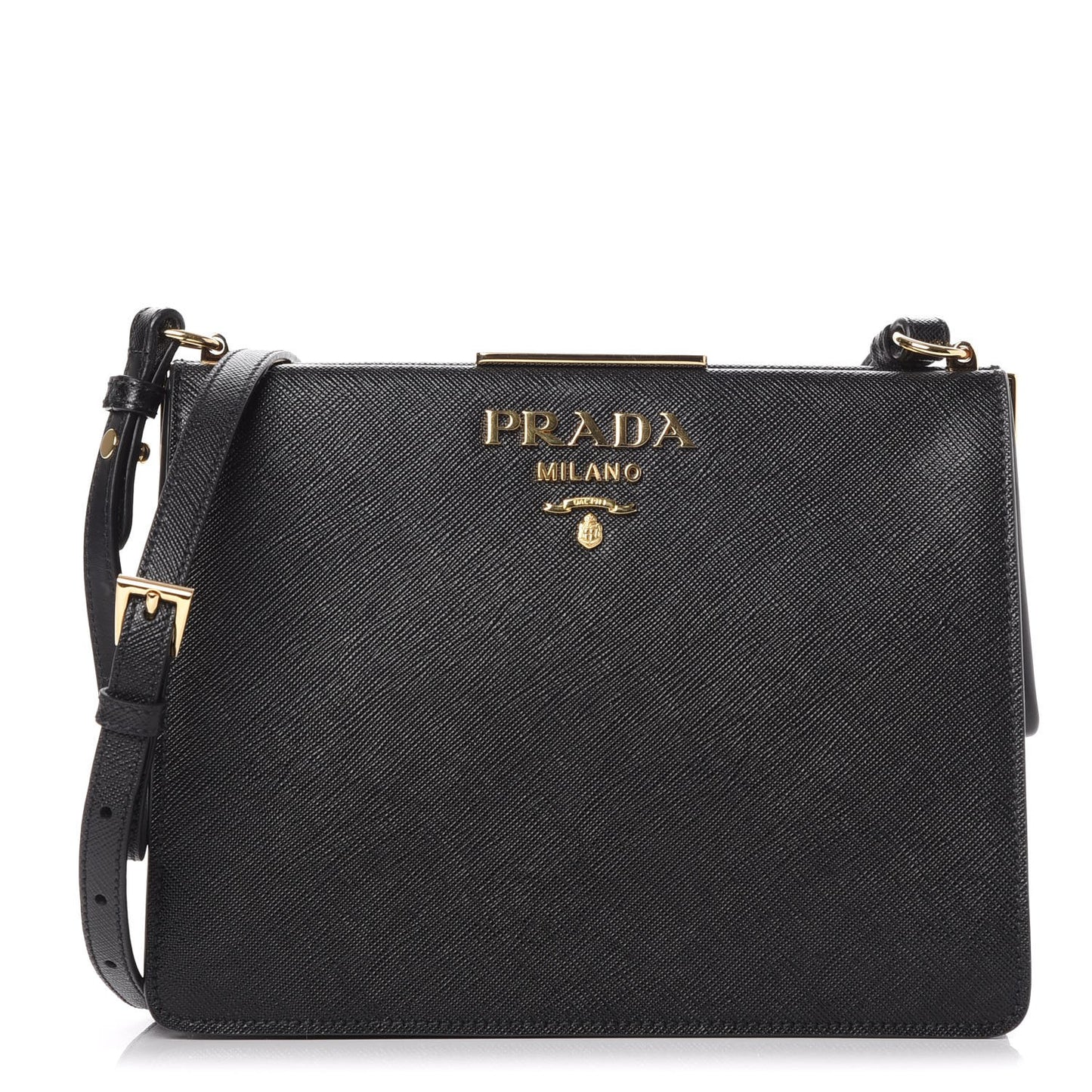Saffiano City Calf Light Frame Bag Nero Black