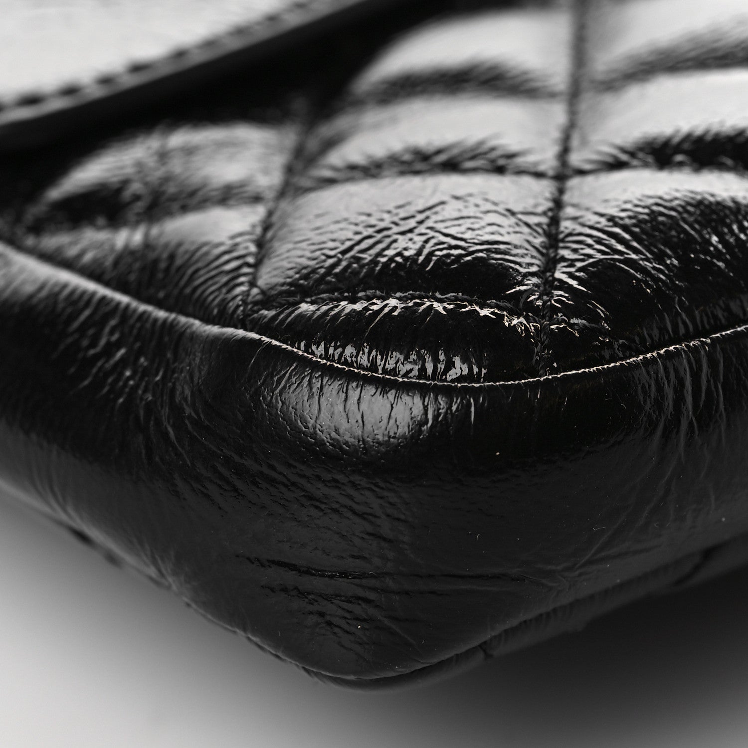 Chanel Glazed Calfskin Quilted Double Pocket Crossbody Flap Black 7 of 8