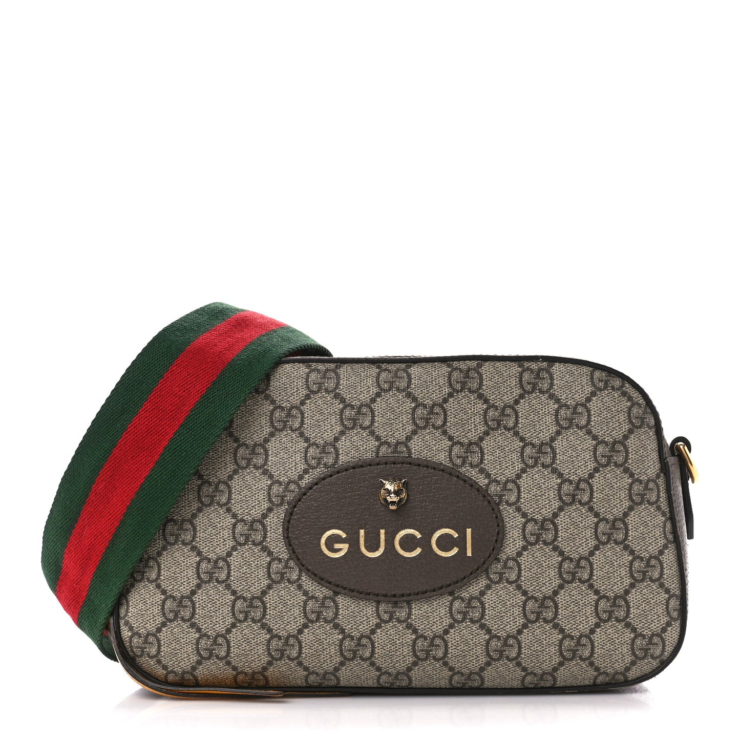 GG Supreme Monogram Web Neo Vintage Shoulder Bag Beige New Acero Crop