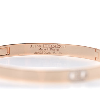 Hermes 18K Rose Gold Diamond PM H D'Ancre Bracelet SH 4 of 5