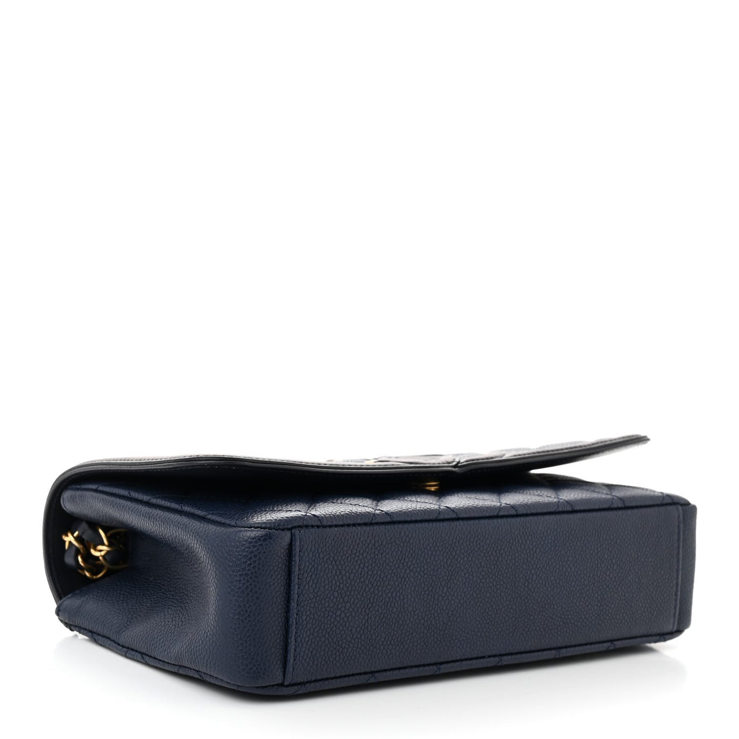 Caviar Quilted Medium CC Filigree Flap Navy Black