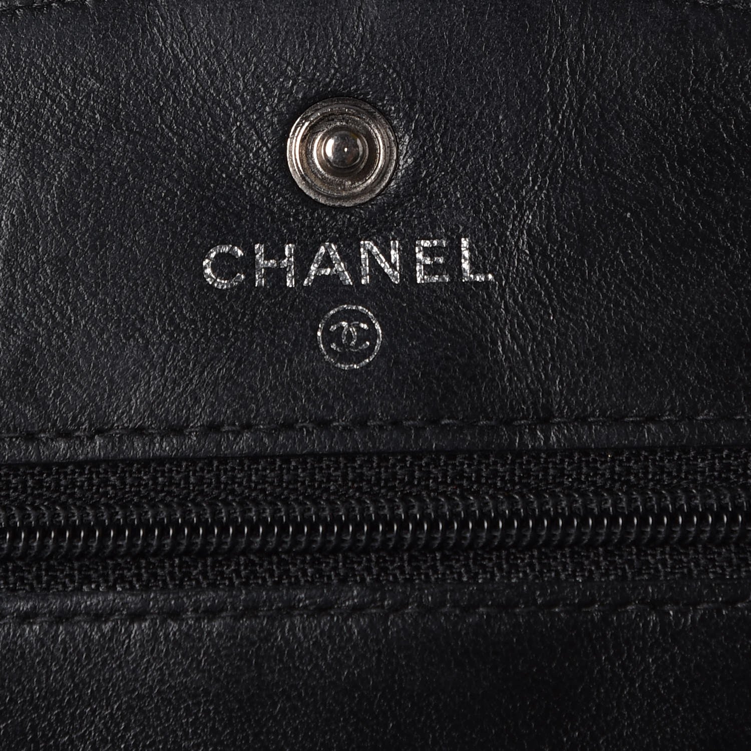 Chanel Caviar Timeless CC Wallet On Chain WOC Black 6 of 9
