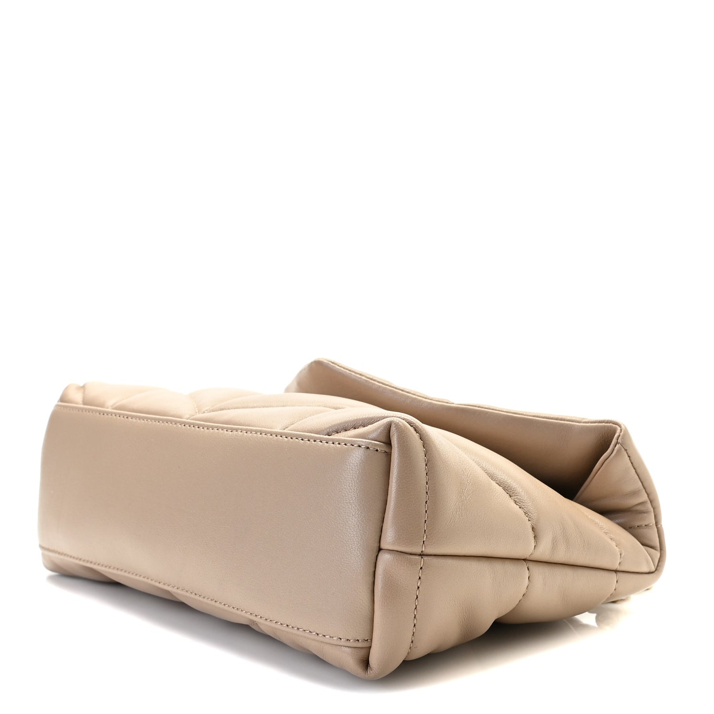 Lambskin Quilted Toy Loulou Puffer Monogram Chain Satchel Nude Powder