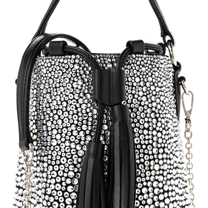 Miu Miu Raso Crystal Starlight Bucket Bag Black 7 of 9