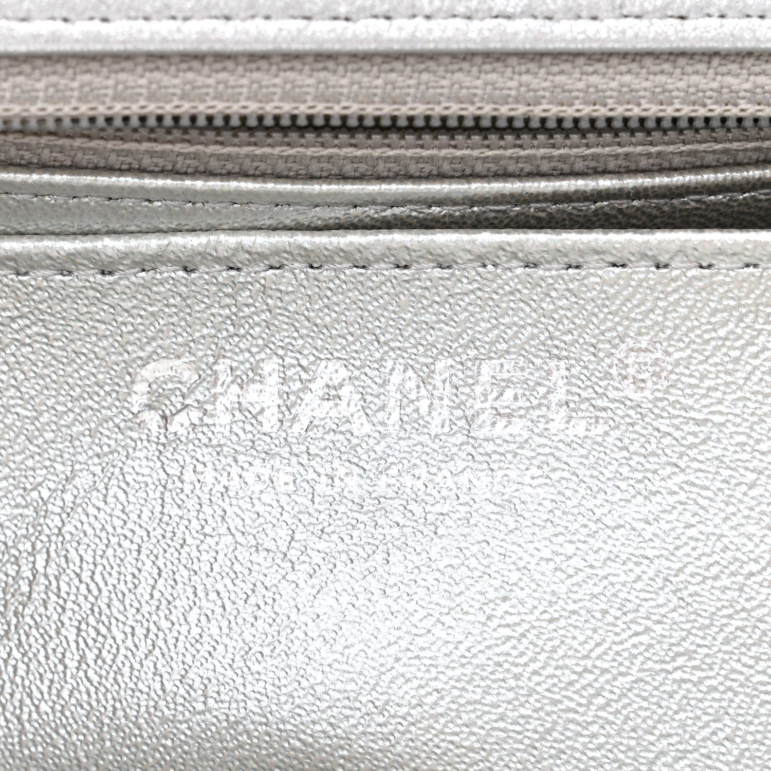 Chanel Metallic Lambskin Quilted Mini Rectangular Flap Silver 6 of 10