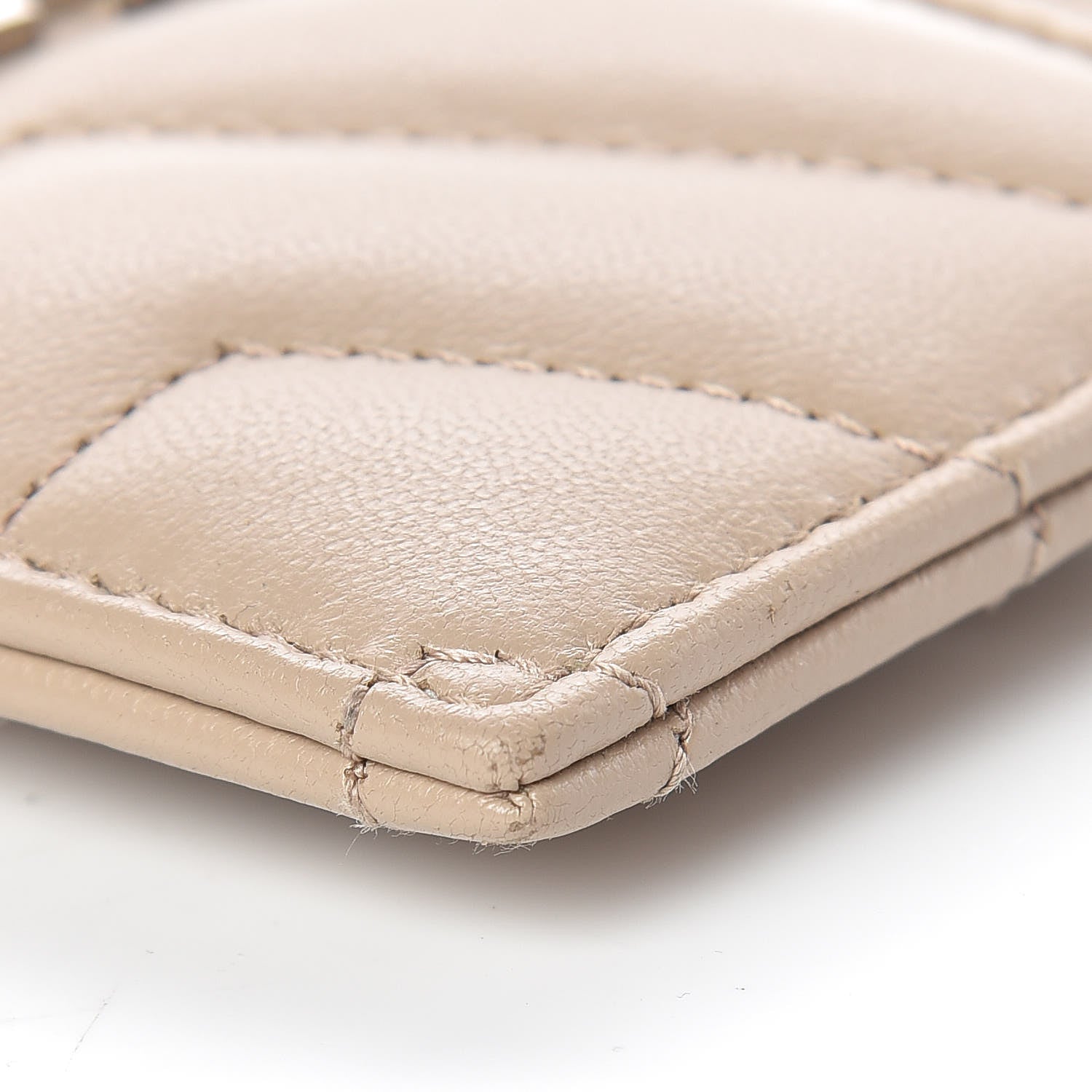Saint Laurent Calfskin Y Quilted Monogram LouLou Credit Card Case Nude Powder 10 of 13