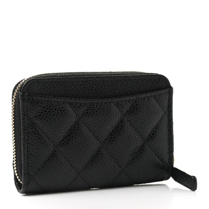 Chanel Caviar Quilted Classic Zipped Coin Purse Black 3 of 8
