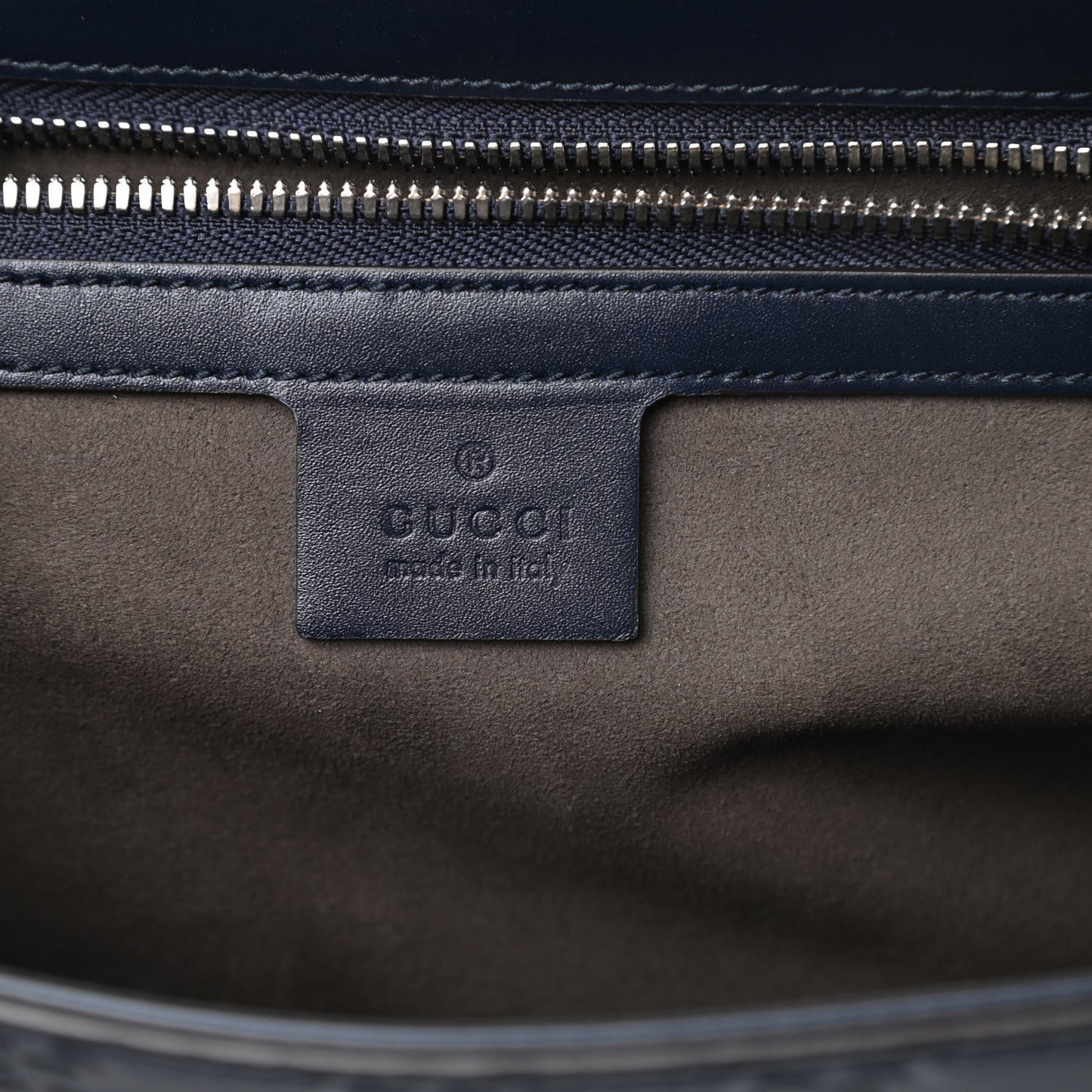 Guccissima Signature Medium Double Buckle Flap Messenger Bag Blue
