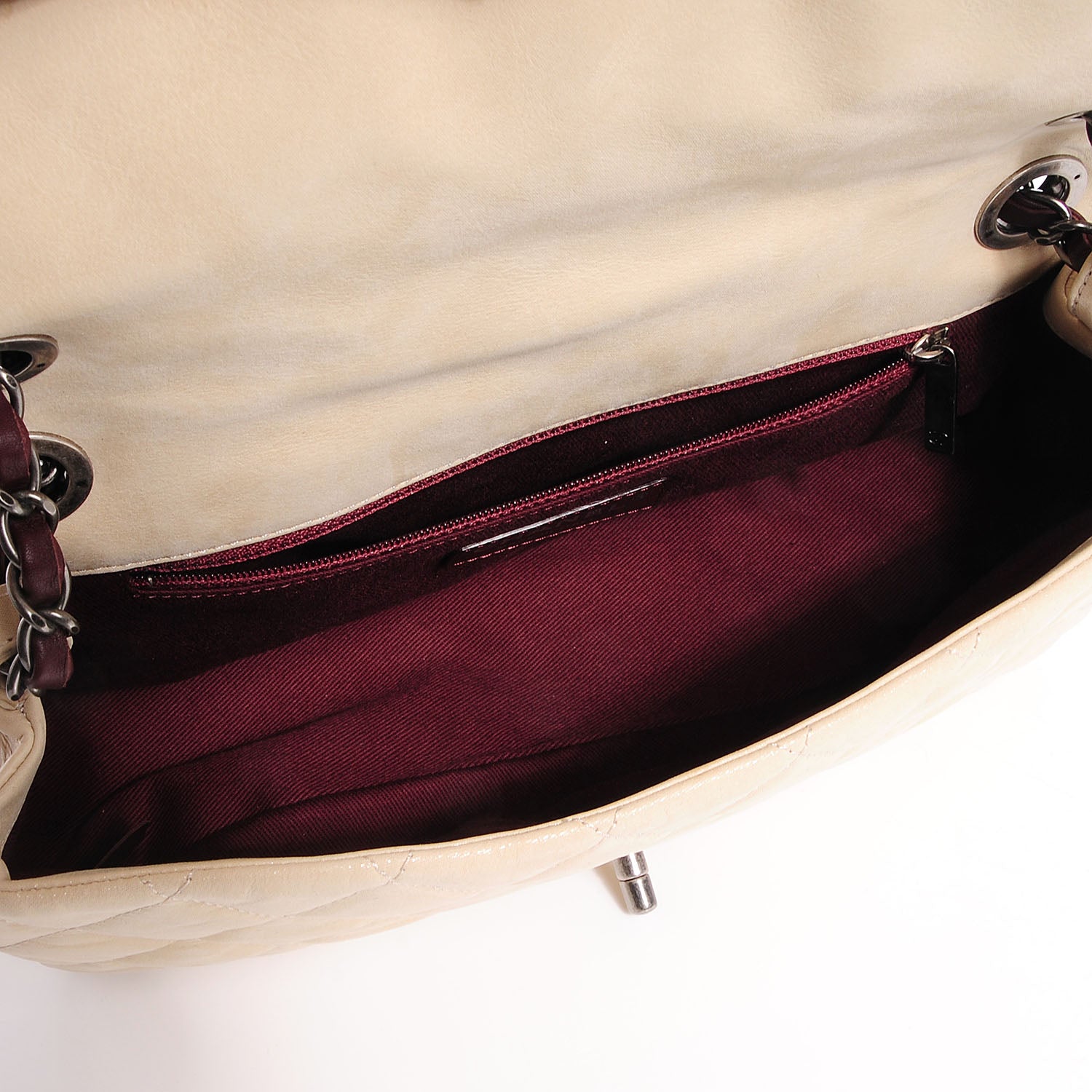 Chanel Iridescent Calfskin In The Mix Medium Flap Beige 6 of 9