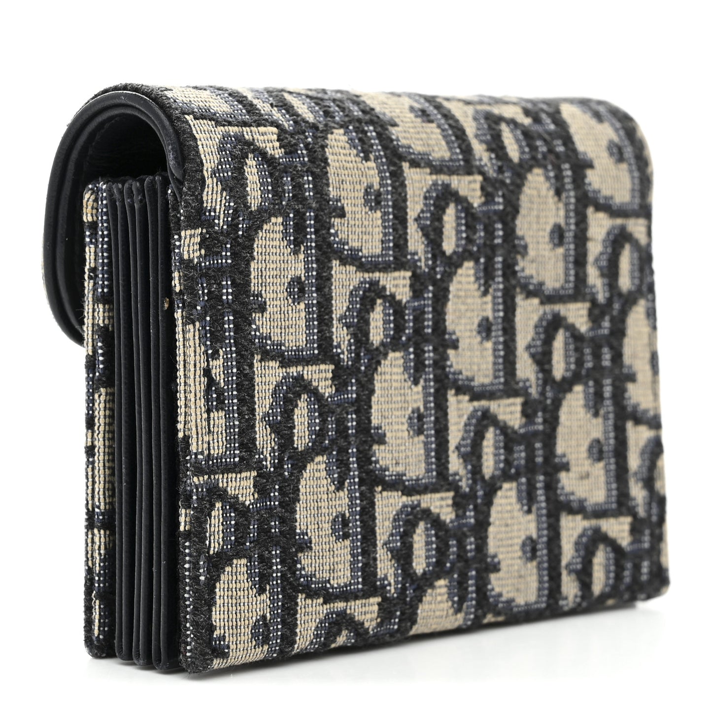 Oblique Saddle 5-Gusset Card Holder Blue