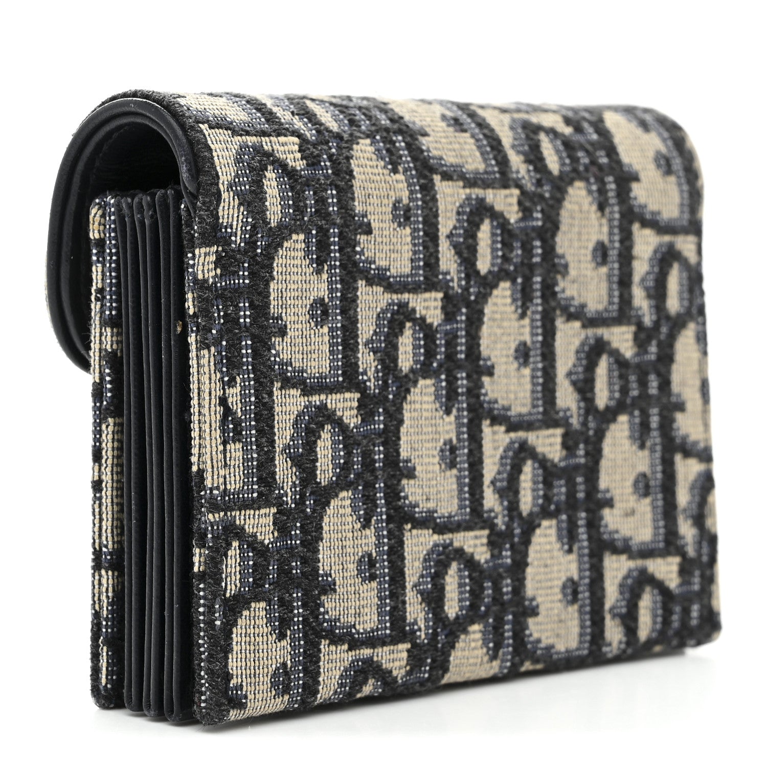 Christian Dior Oblique Saddle 5-Gusset Card Holder Blue 3 of 8