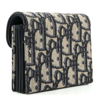 Christian Dior Oblique Saddle 5-Gusset Card Holder Blue 3 of 8