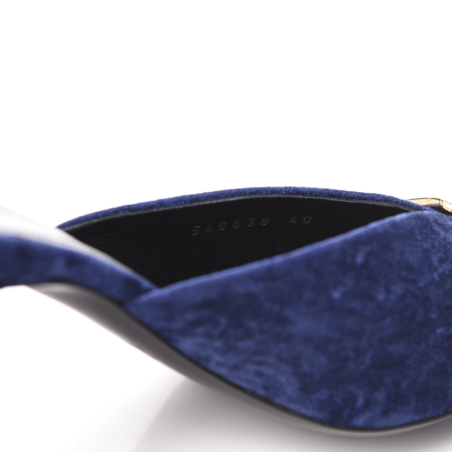 Balenciaga Stretch Velvet Pointed Toe BB 80mm Mules 40 Bleu Ocean 8 of 9