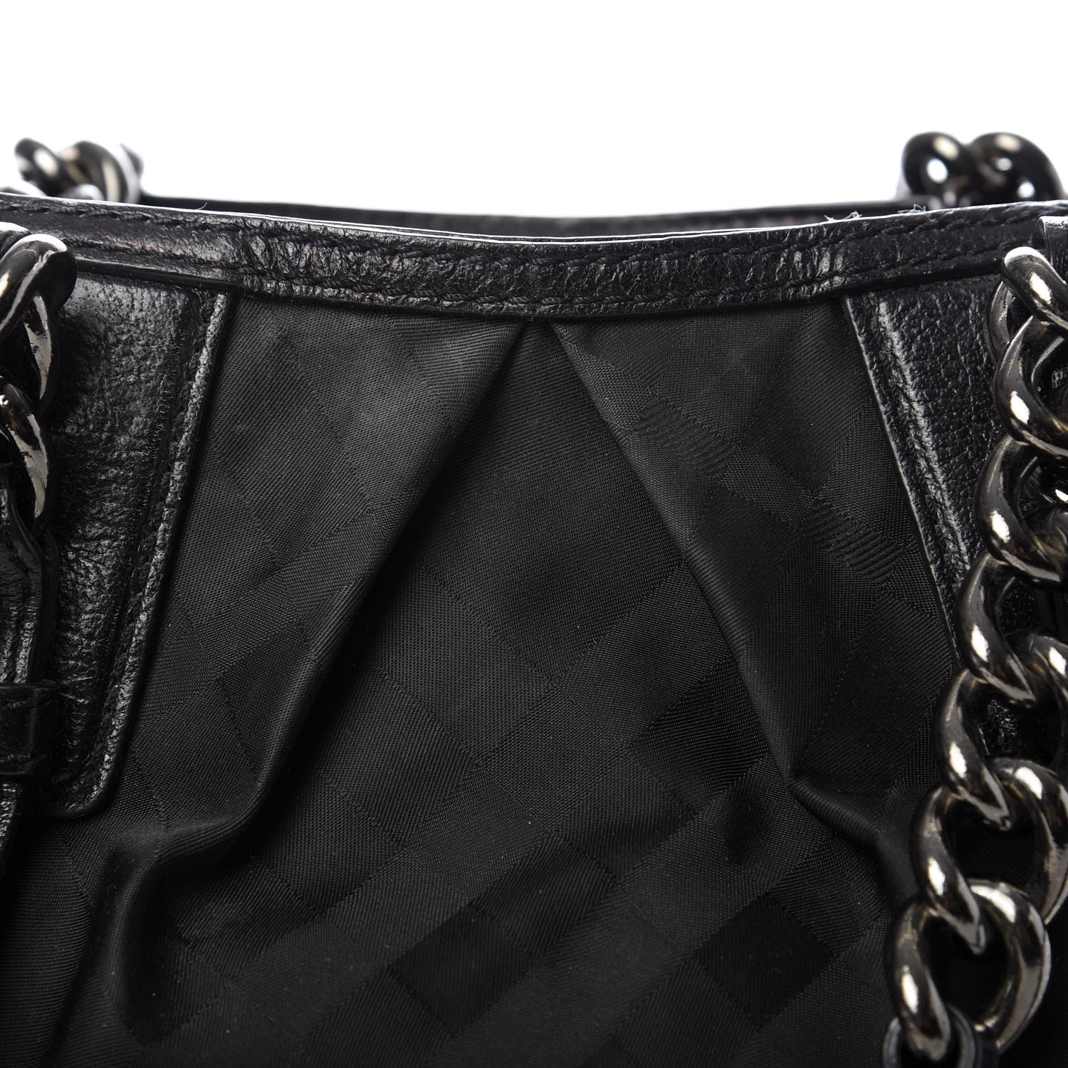 Burberry Nylon Tonal Check Torbitt Tote Black 13 of 16