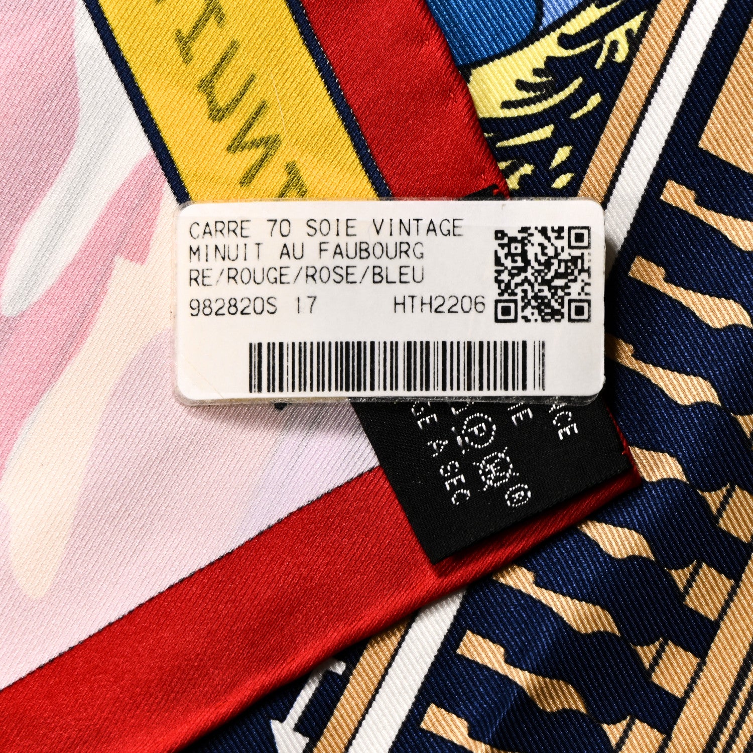 Hermes Silk Minuit Au Faubourg Scarf 70 Rouge Rose Bleu 3 of 6