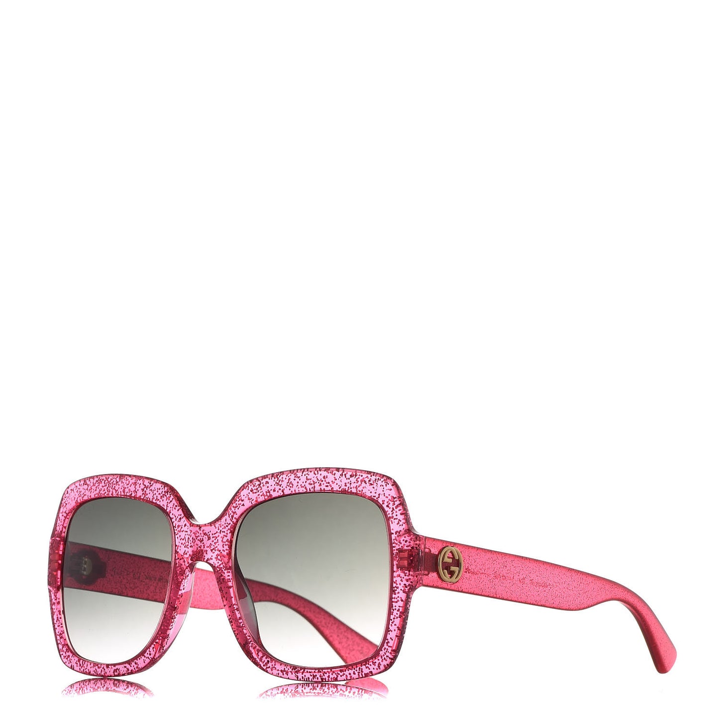 Square Frame GG 0036S Sunglasses Glitter Pink