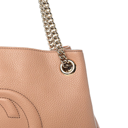 Gucci Pebbled Calfskin Medium Soho Chain Shoulder Bag Camelia 10 of 10