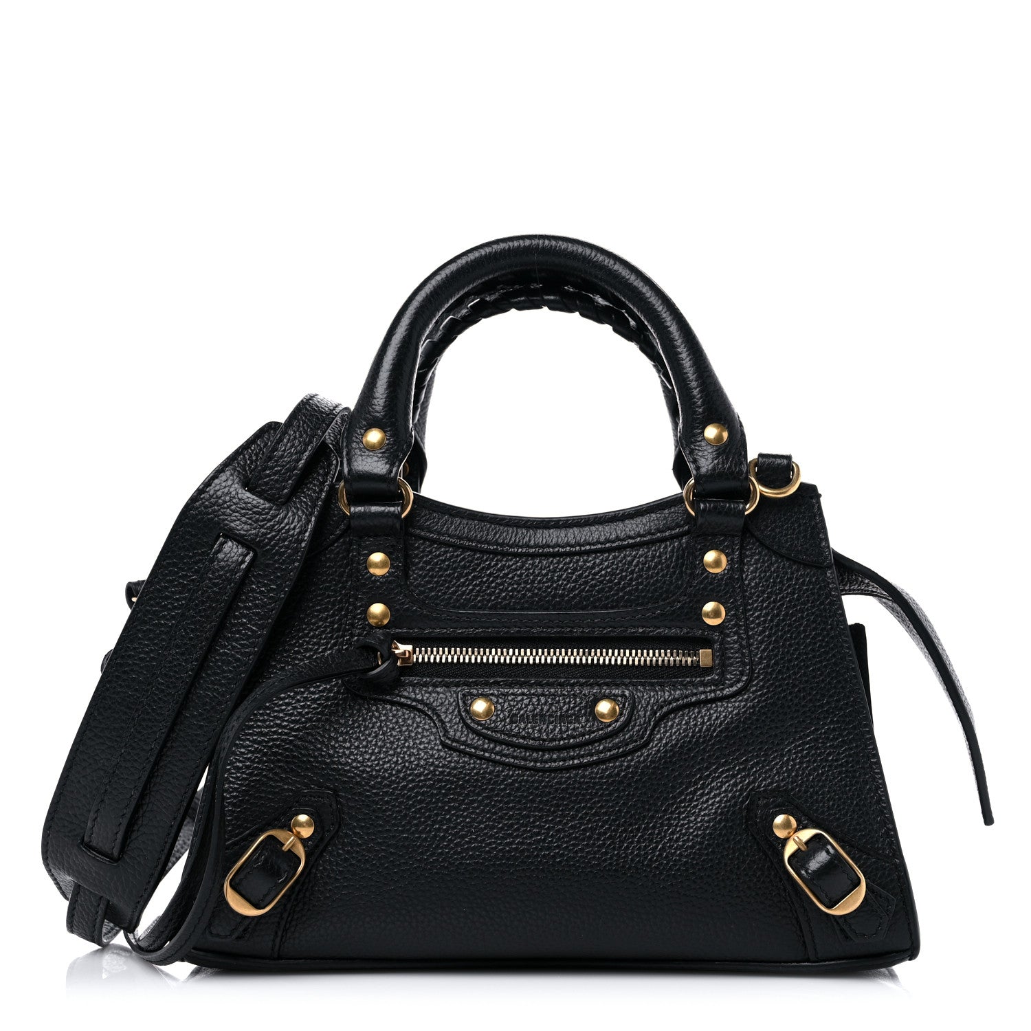 Balenciaga Grained Calfskin Neo Classic Gold Hardware Mini City Black 1 of 7