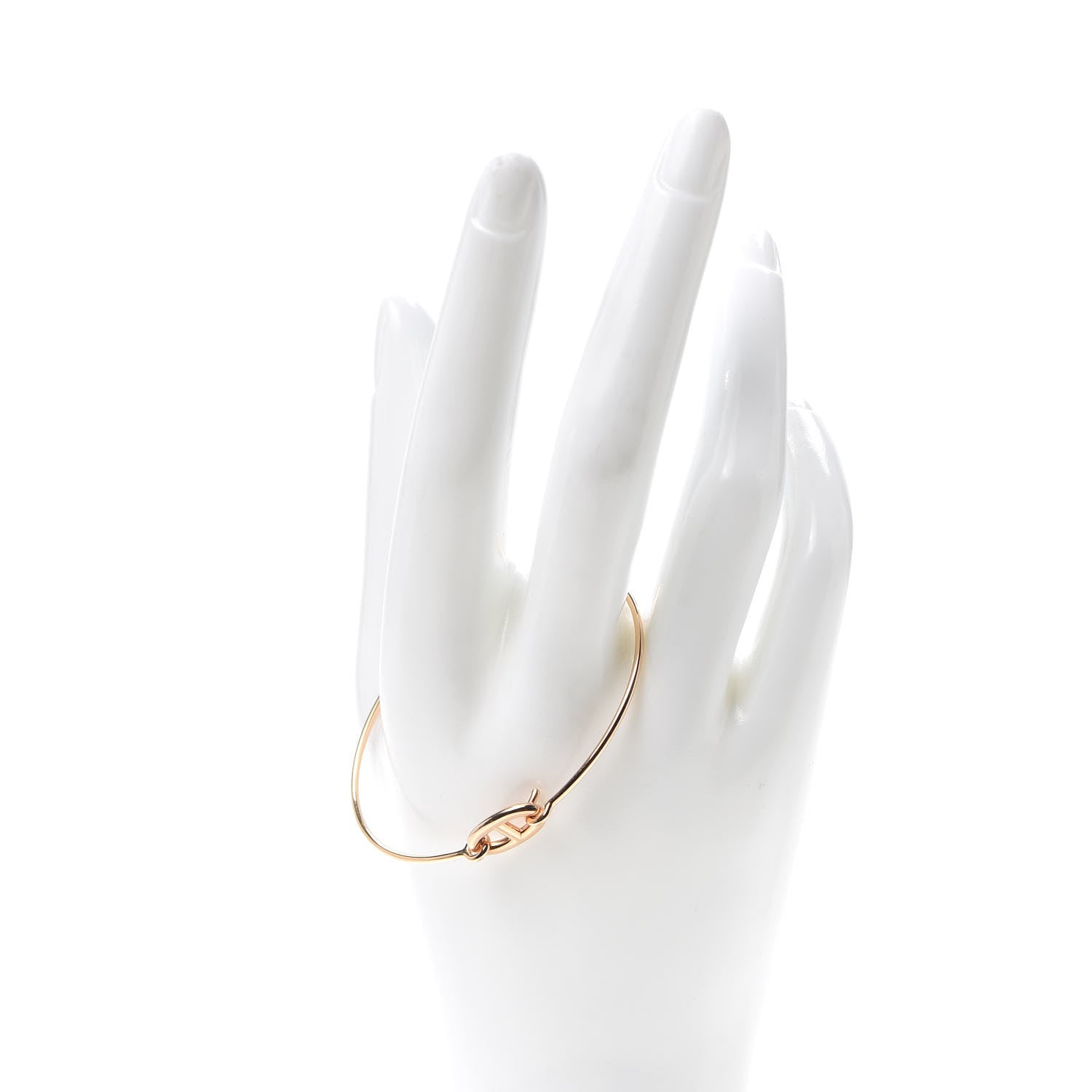 Hermes 18K Rose Gold PM Ronde Chaine d'Ancre Bracelet SH 2 of 6