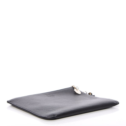 Christian Louboutin Calfskin Loubicute Charms Clutch Black 4 of 8