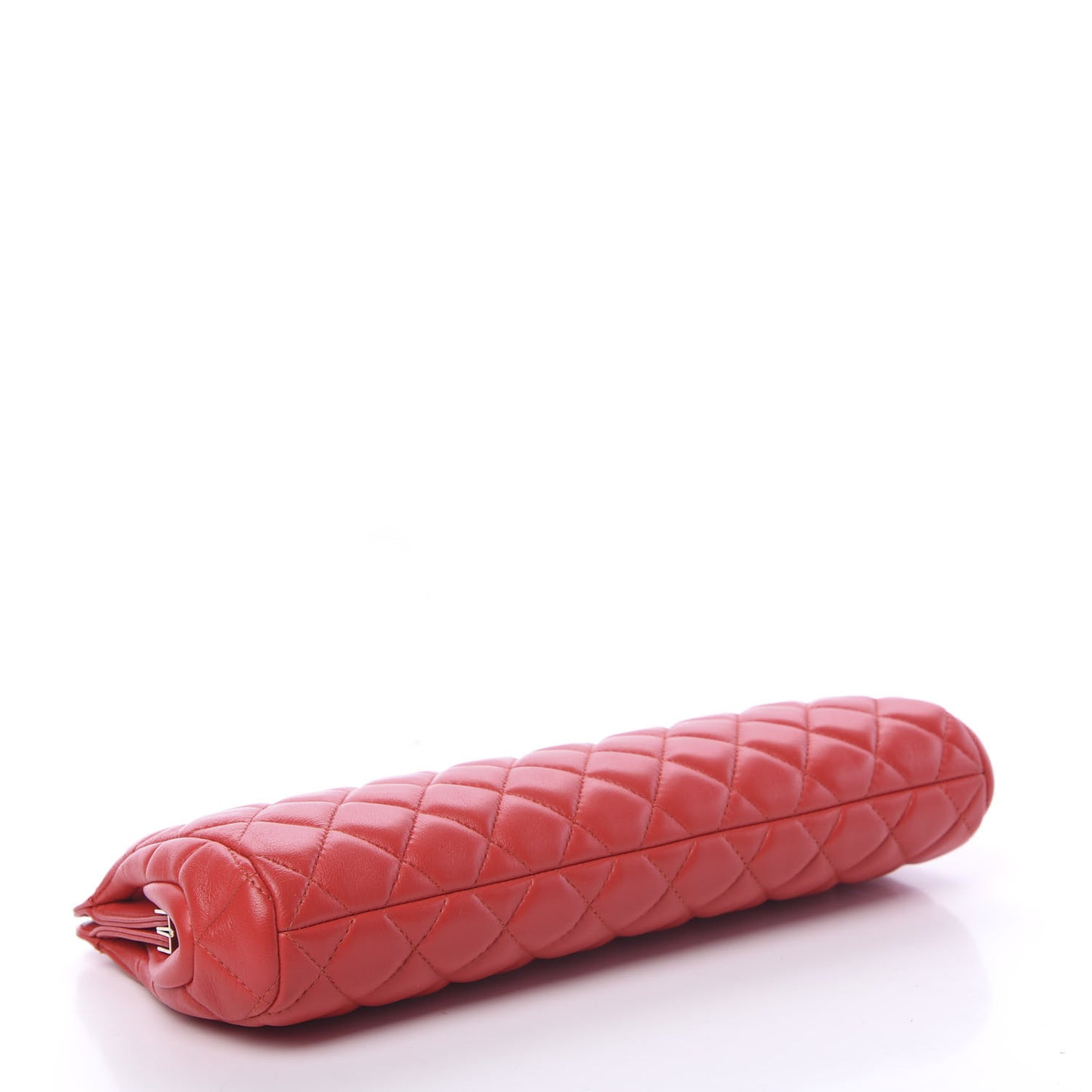 Lambskin Quilted Clutch Red