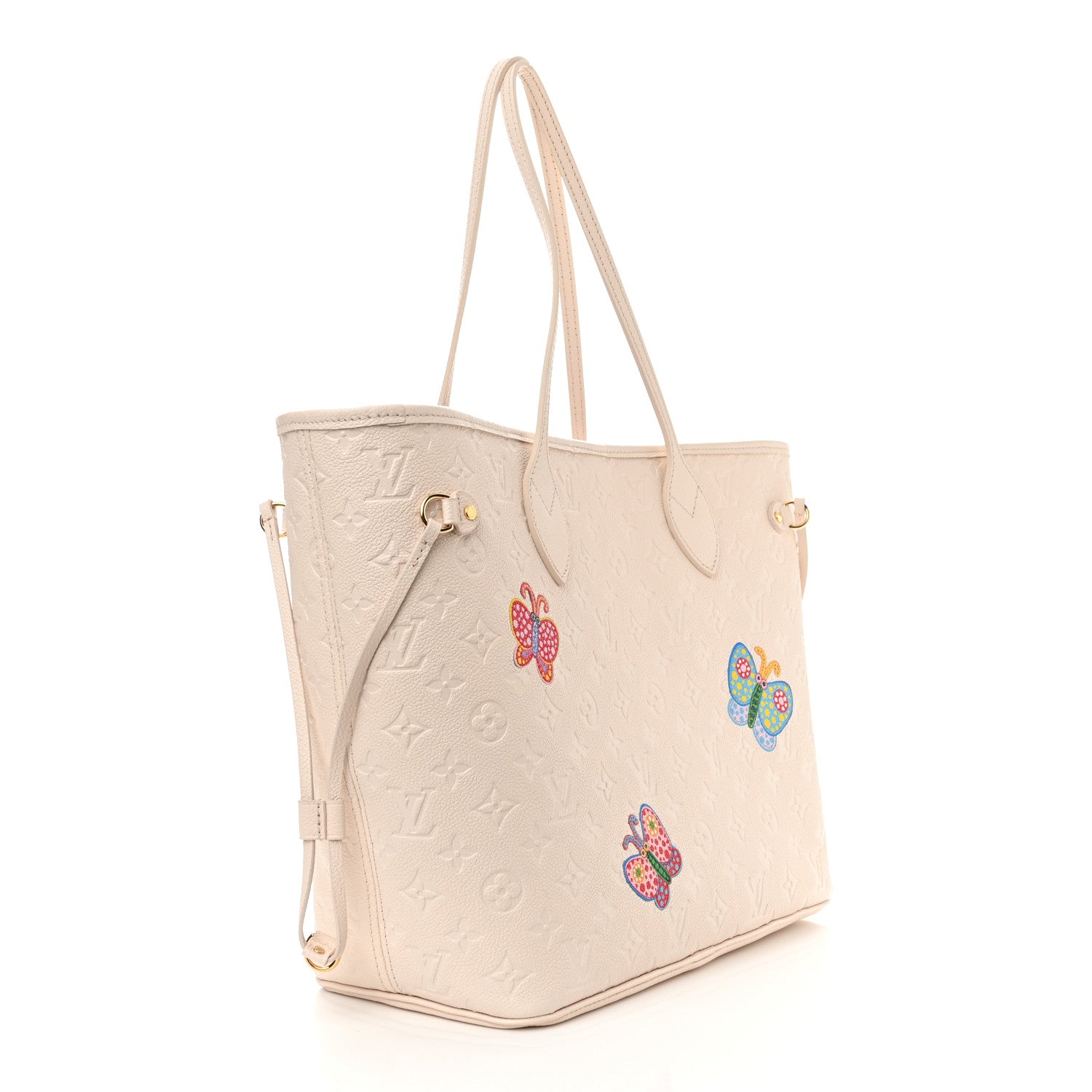 Louis Vuitton LV X YK Empreinte Inlaid Kusama Flowers Neverfull MM Quartz 4 of 11