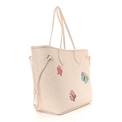 Louis Vuitton LV X YK Empreinte Inlaid Kusama Flowers Neverfull MM Quartz 4 of 11