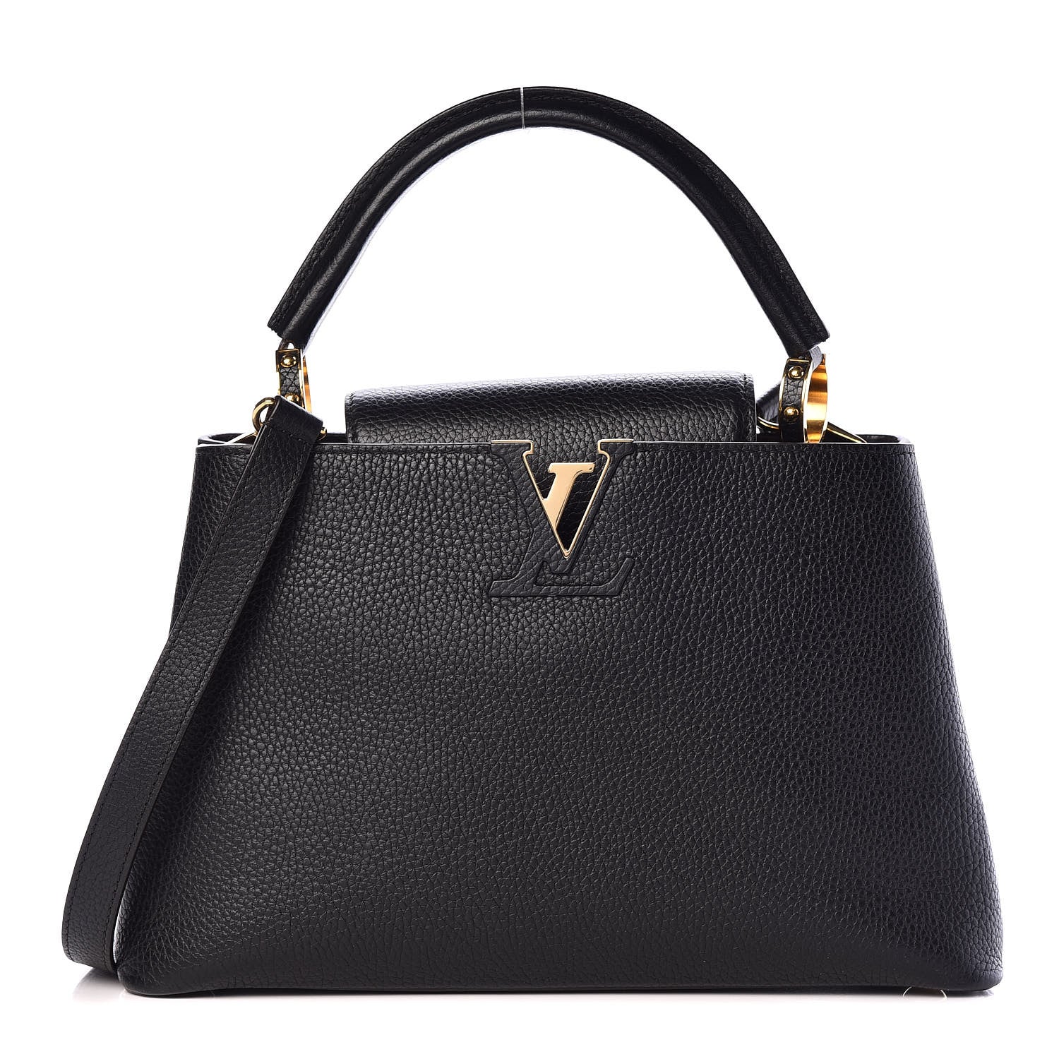 Louis Vuitton Taurillon Capucines PM Black 1 of 10