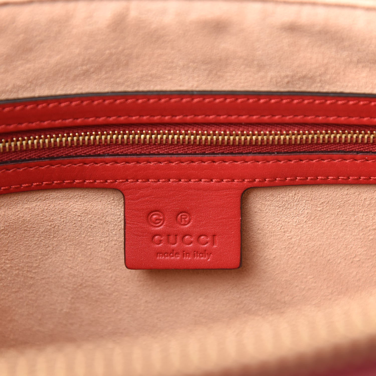 Gucci GG Supreme Monogram Blooms Medium Zippered Bucket Tote Beige Blue Navy Hibiscus Red 8 of 10