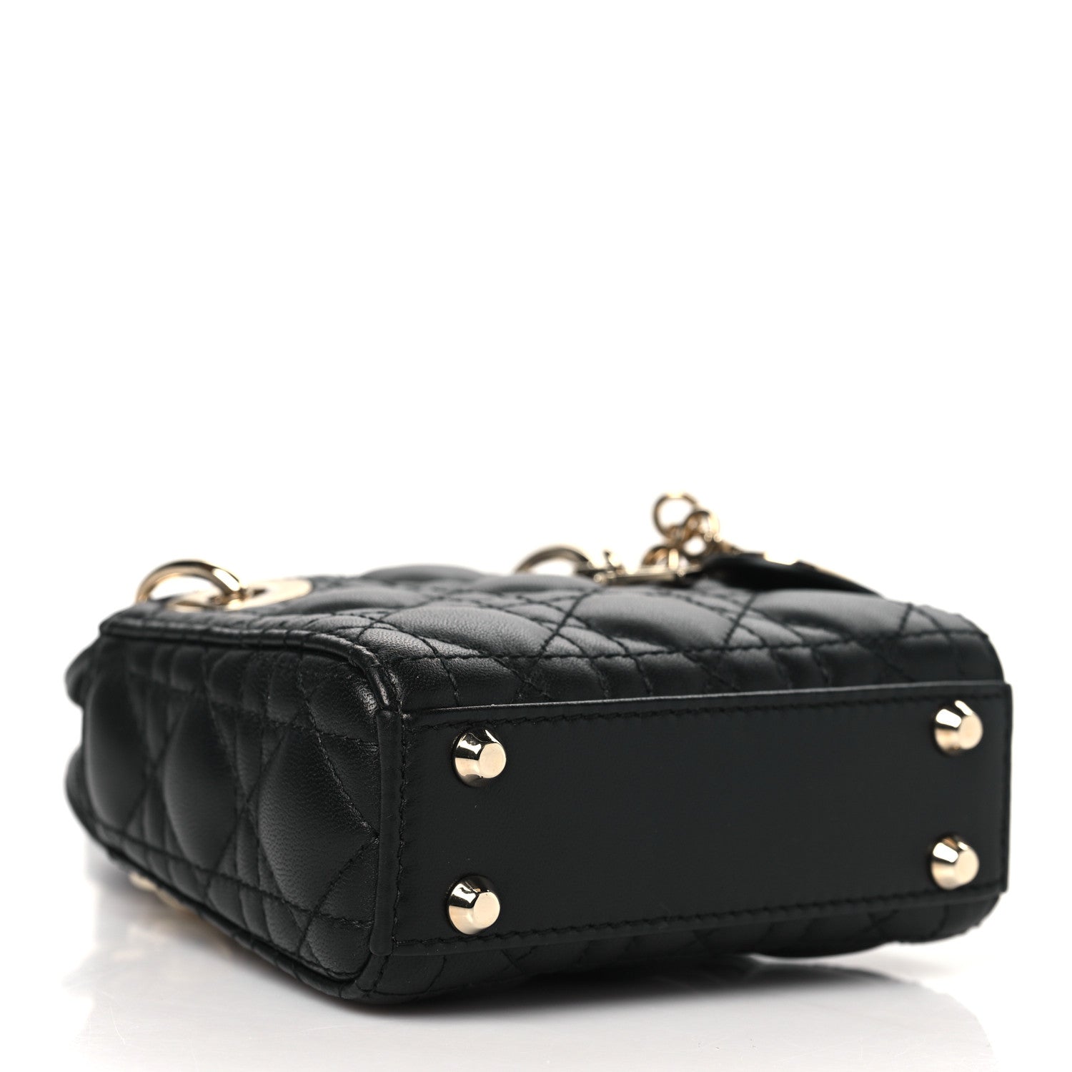 Christian Dior Lambskin Cannage Micro Lady Dior Black 4 of 10