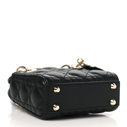 Christian Dior Lambskin Cannage Micro Lady Dior Black 4 of 10