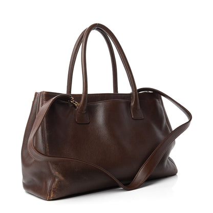 Chanel Calfskin Cerf Executive Shopper Tote Brown 3 of 21