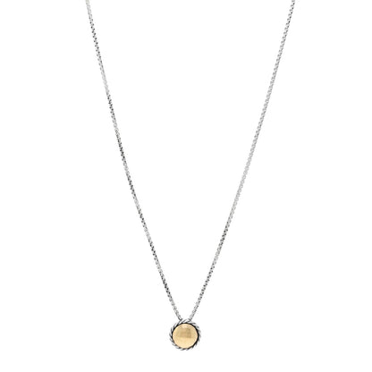 David Yurman Sterling Silver 18K Yellow Gold 8mm Petite Chatelaine Pendant Necklace 1 of 4