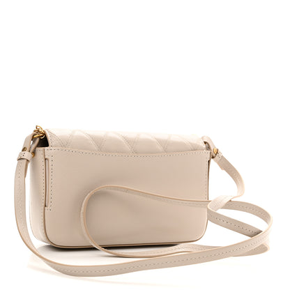 Givenchy Goatskin Quilted GV3 Mini Pocket Convertible Bag Natural 3 of 11