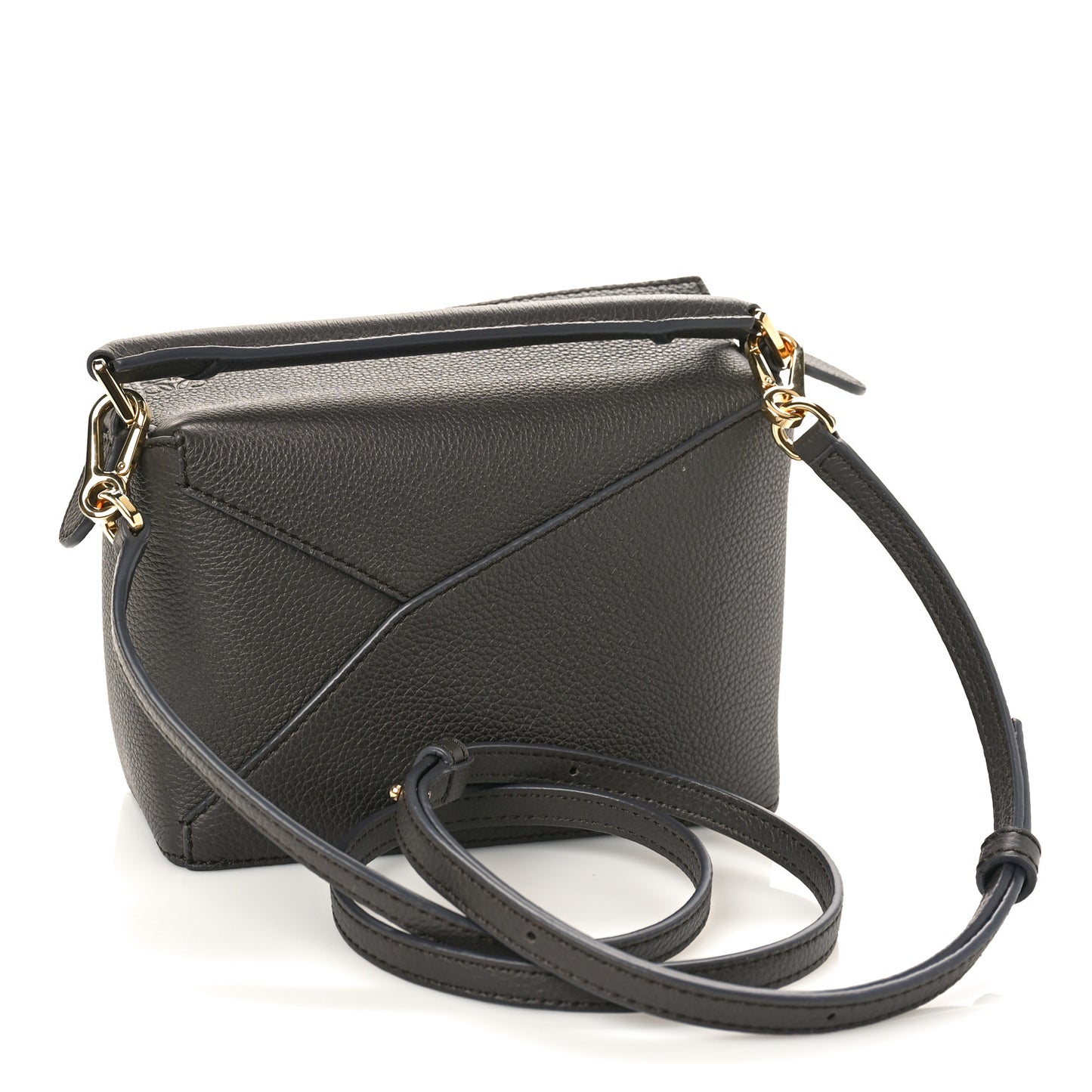 Calfskin Mini Puzzle Edge Bag Dark Grey