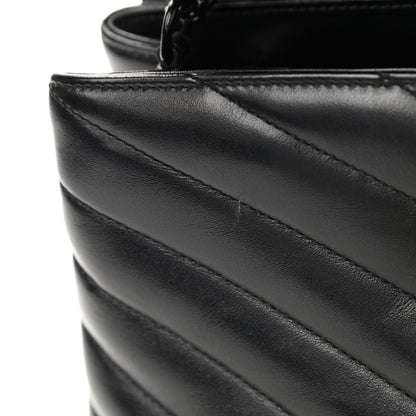 Saint Laurent Calfskin Y Quilted Monogram Small Loulou Chain Satchel Black 11 of 12