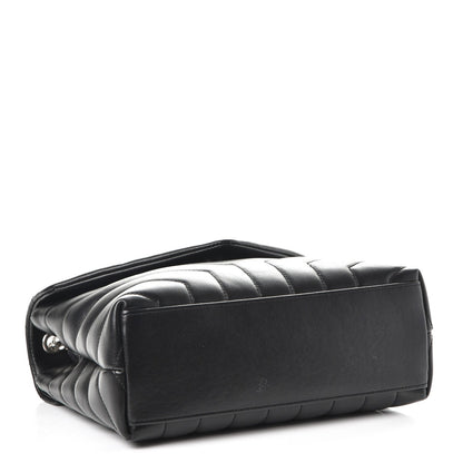 Saint Laurent Calfskin Y Quilted Monogram Small Loulou Chain Satchel Black 5 of 8